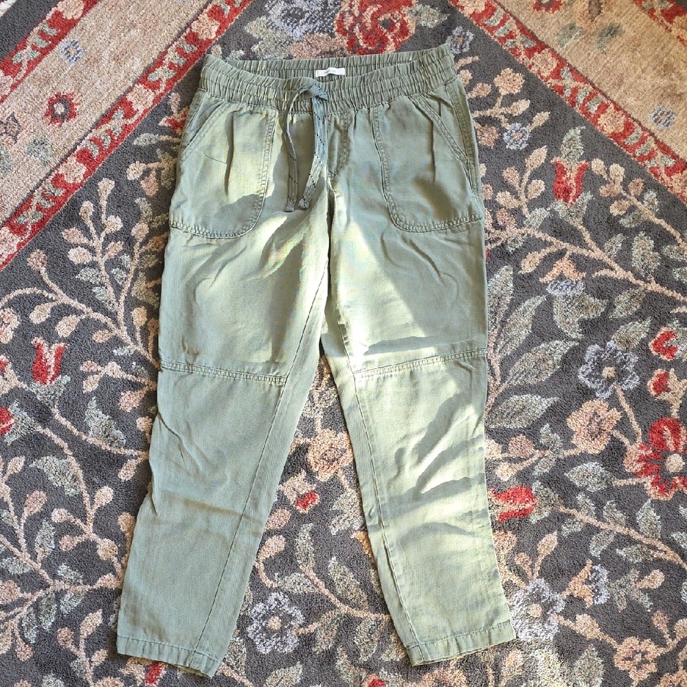 Maurices Olive Drawstring Cargo Ankle Pants